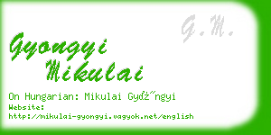 gyongyi mikulai business card